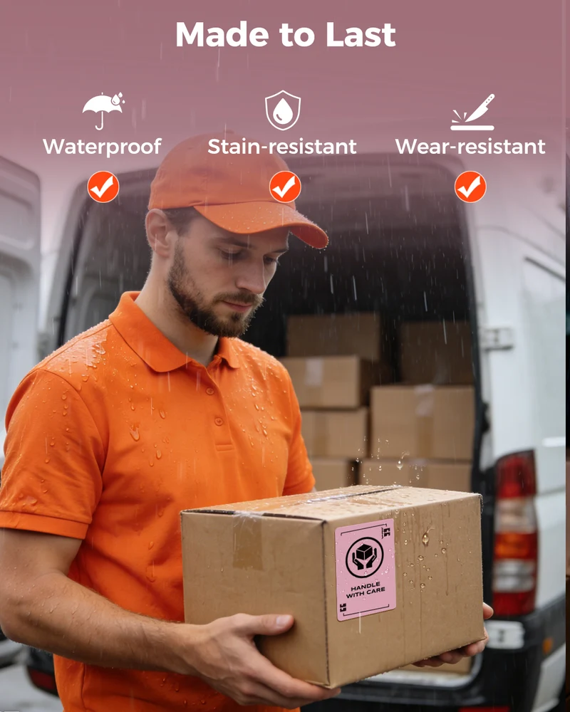 MUNBYN 4" x 2" & 4" x 3"Rectangle Thermal Labels for Barcode, Address and Multi-Purpose Use