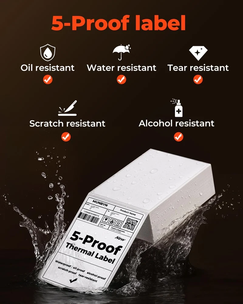 MUNBYN 4x6 Direct Thermal Shipping Labels for Ecommerce Orders