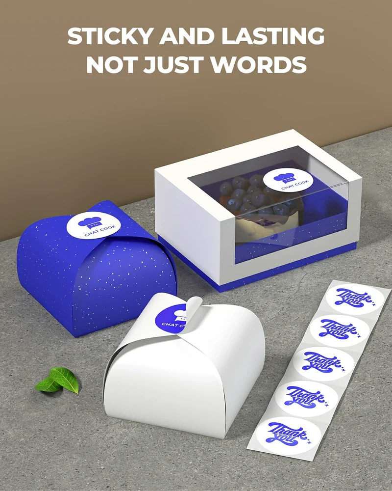 MUNBYN 2" Blue Printing Thermal Labels for Product and Packaging