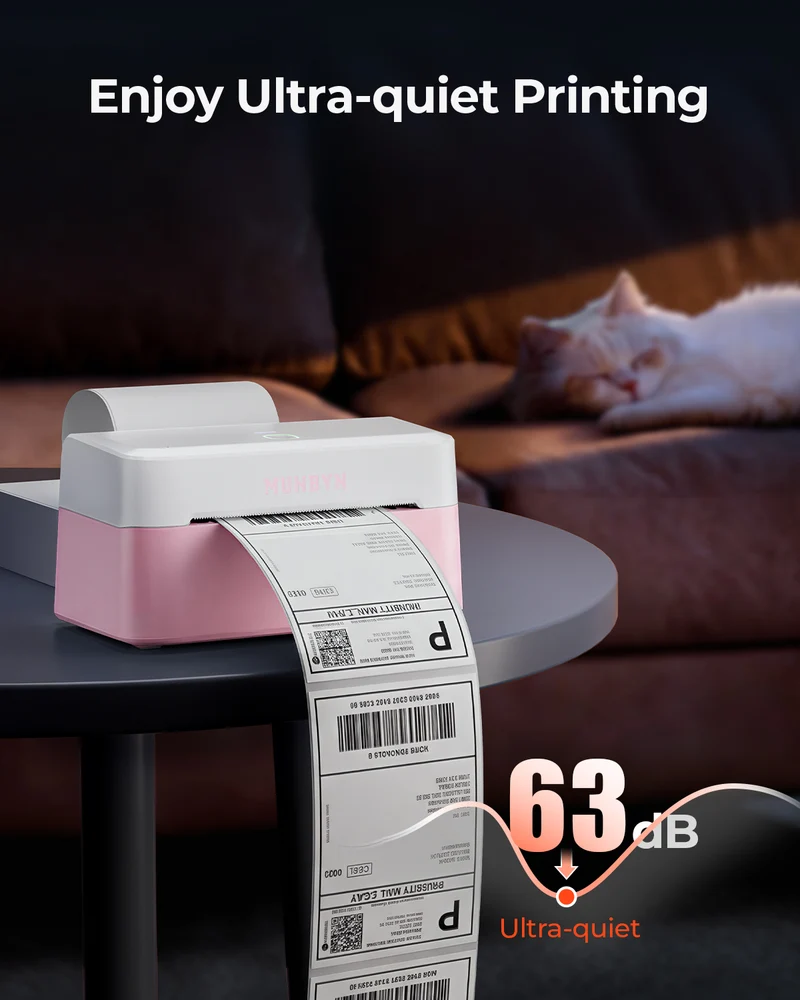 MUNBYN RW403B Bluetooth Thermal Label Printer for Shipping and Product Labelling