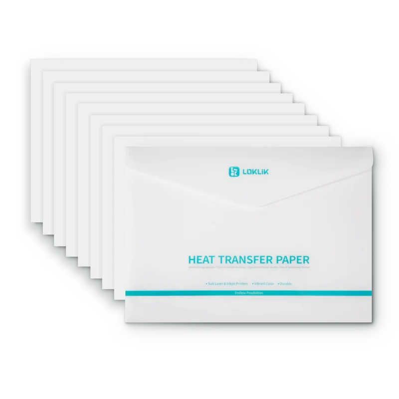LOKLiK Papier Transfert Thermique Clair — 8 feuilles
