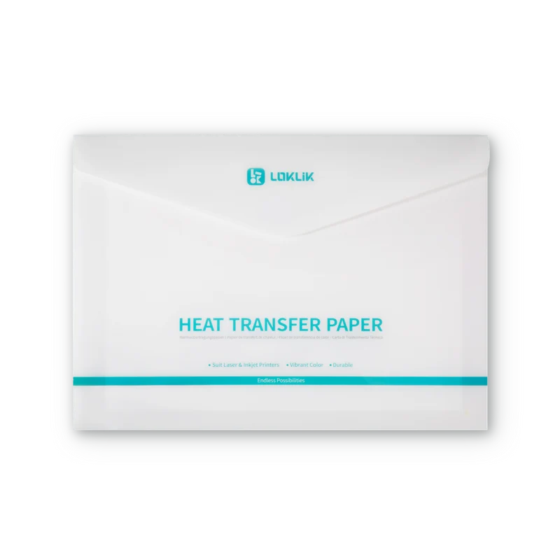 LOKLiK Papier Transfert Thermique Clair — 8 feuilles