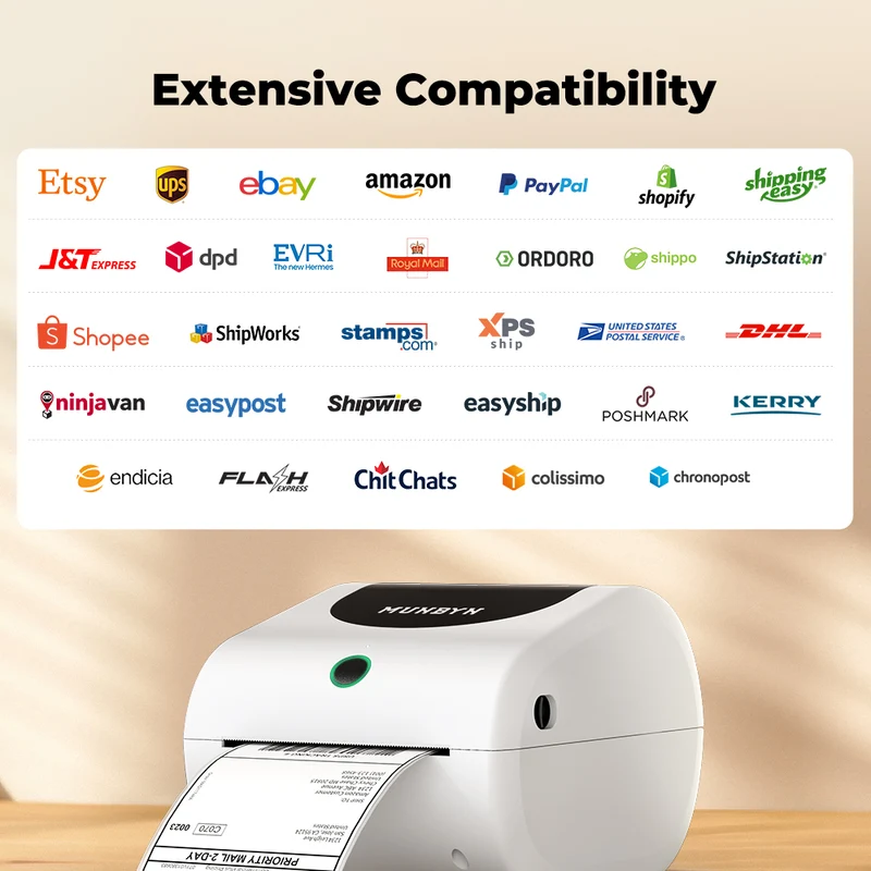 MUNBYN RW411B Bluetooth 4x6 Thermal Label Printer Kit for Shipping