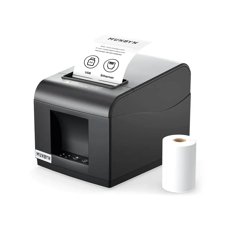 MUNBYN P072 Thermal Receipt Printer for Retail POS Receipts