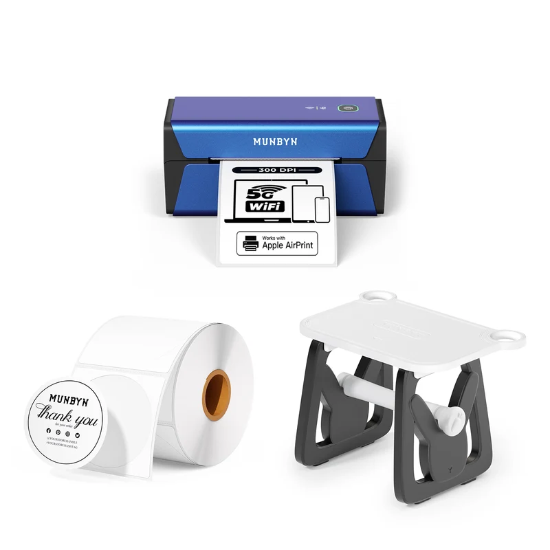 MUNBYN RW401AP AirPrint Thermal Label Printer Kit for Premium Product Labels