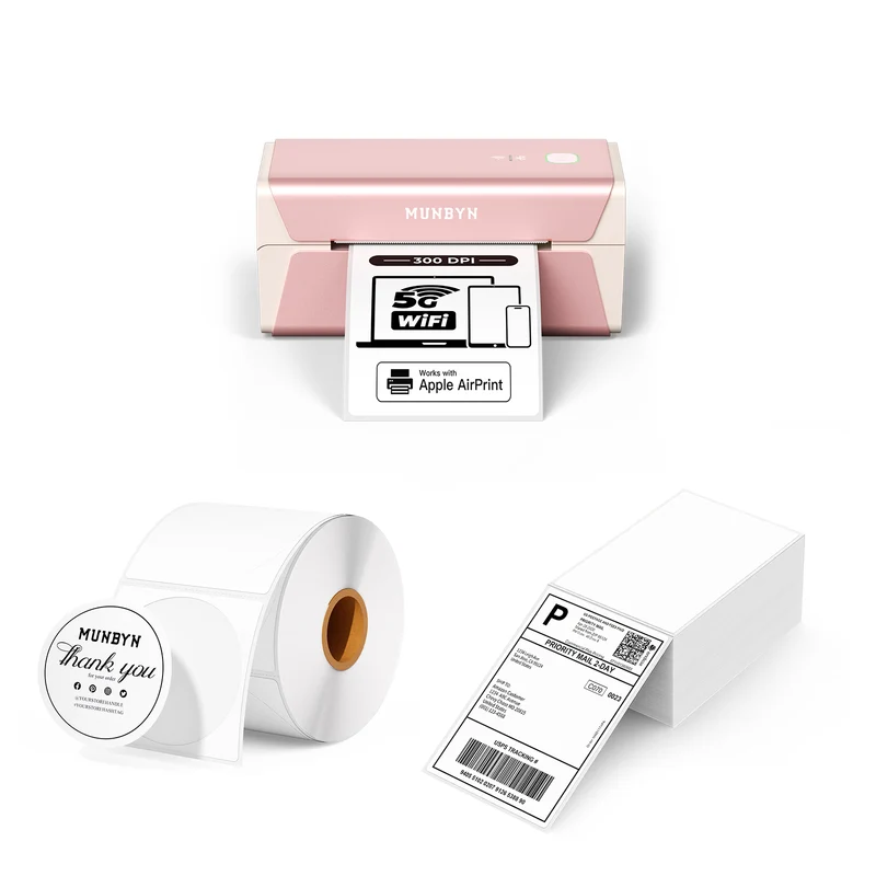 MUNBYN RW401AP AirPrint Thermal Label Printer Kit for Premium Product Labels
