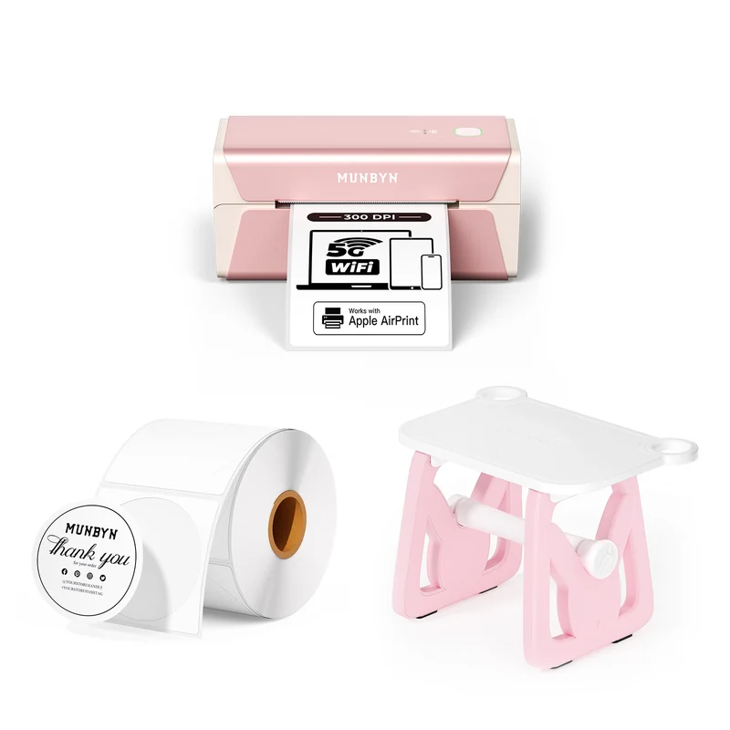MUNBYN RW401AP AirPrint Thermal Label Printer Kit for Premium Product Labels
