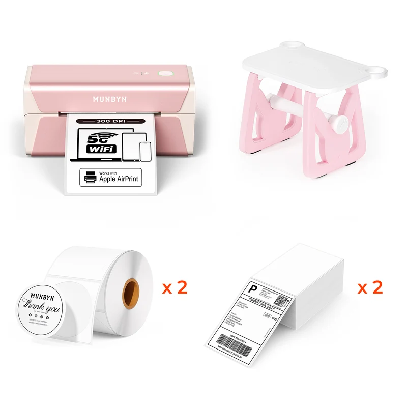 MUNBYN RW401AP AirPrint Thermal Label Printer Kit for Premium Product Labels