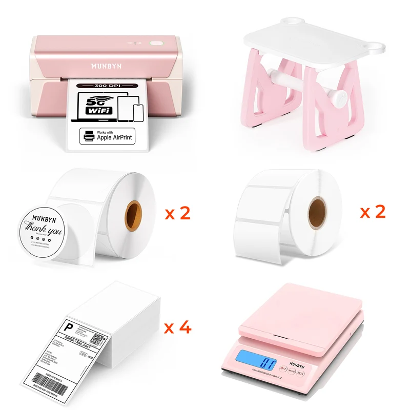 MUNBYN RW401AP AirPrint Thermal Label Printer Kit for Premium Product Labels