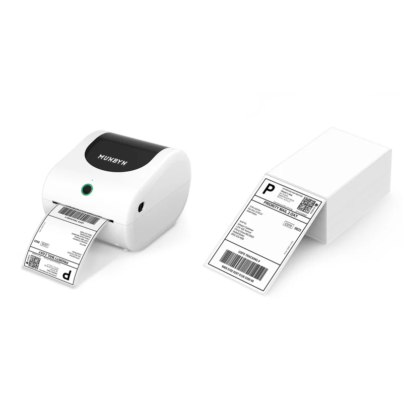 MUNBYN RW411B Bluetooth 4x6 Thermal Label Printer with Paper Tray for Daily Shipping
