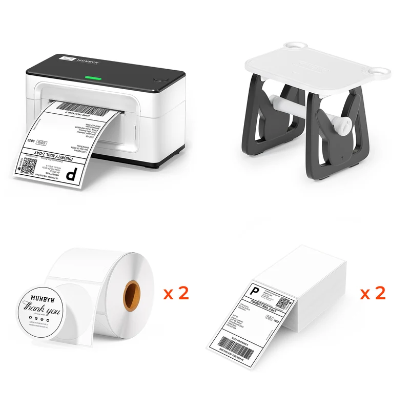 MUNBYN RW941B Bluetooth Thermal Label Printer Kit for Small Business Labelling