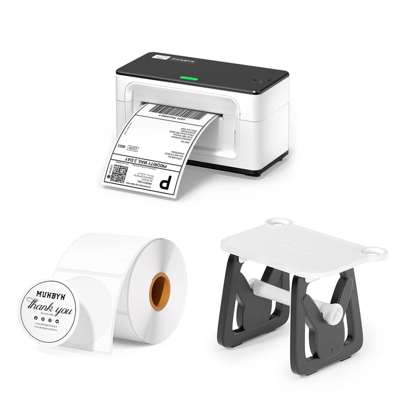 MUNBYN RW941B Bluetooth Thermal Label Printer Kit for Small Business Labelling