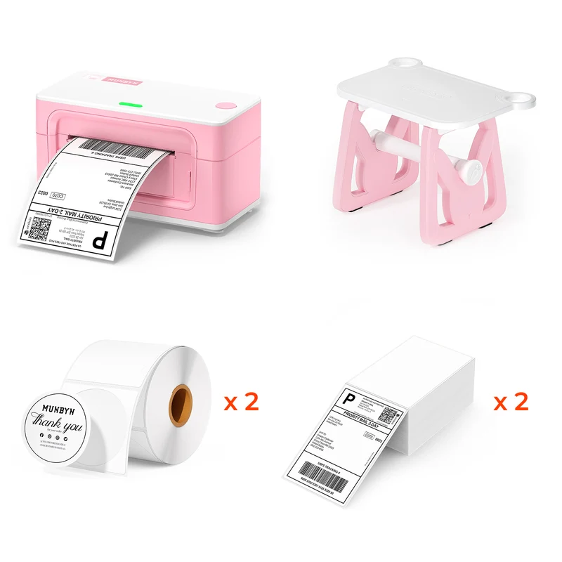 MUNBYN RW941B Bluetooth Thermal Label Printer Kit for Small Business Labelling