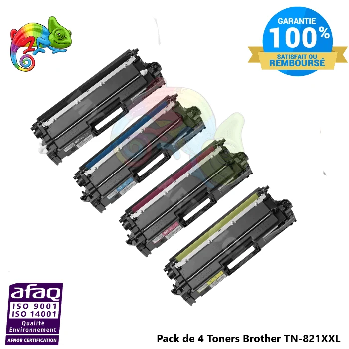 Pack de 4 Toners Pour Brother TN-821 XXL Brother Compatible ( HL-L 9470 CDNT.... )