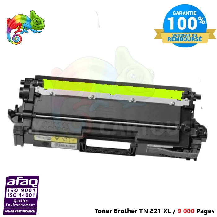 Toner Laser Yellow Pour Brother TN-821XL Brother Compatible ( HL-L 9470 CDNT.... )