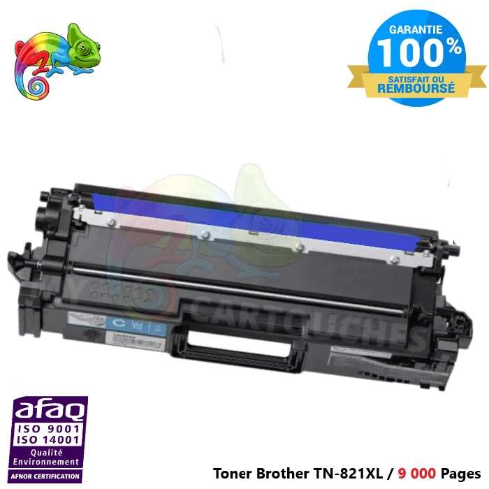Toner Laser Cyan Pour Brother TN-821XL Brother Compatible ( HL-L 9470 CDNT.... )