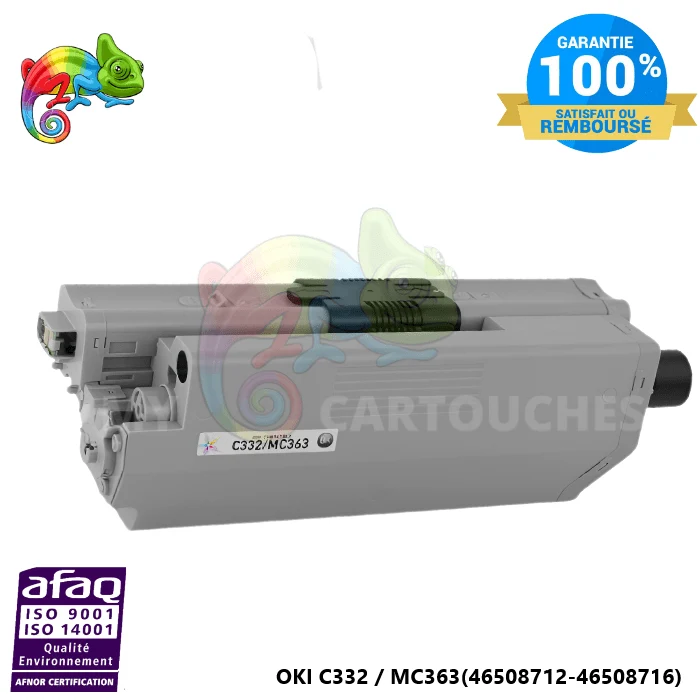 Toner OKI C332 Noir 46508712: C332 DN, MC363 DN