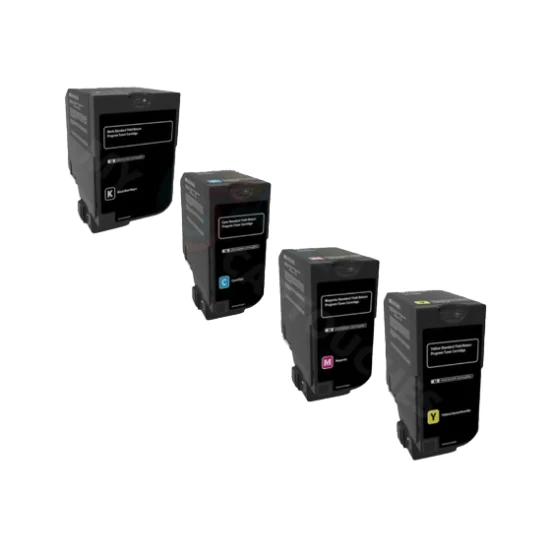 Pack 4 Toners Lexmark CS720 / CS725 / CX725 BCMY