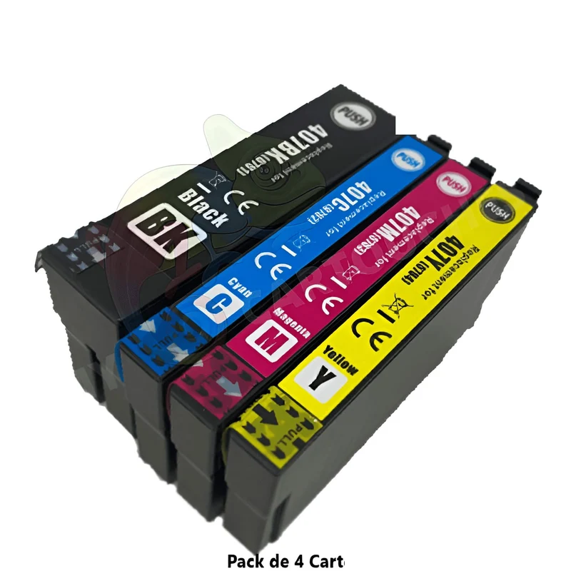 Pack 4 Epson 407 BCMY: WorkForce Pro WF-4745 DTWF