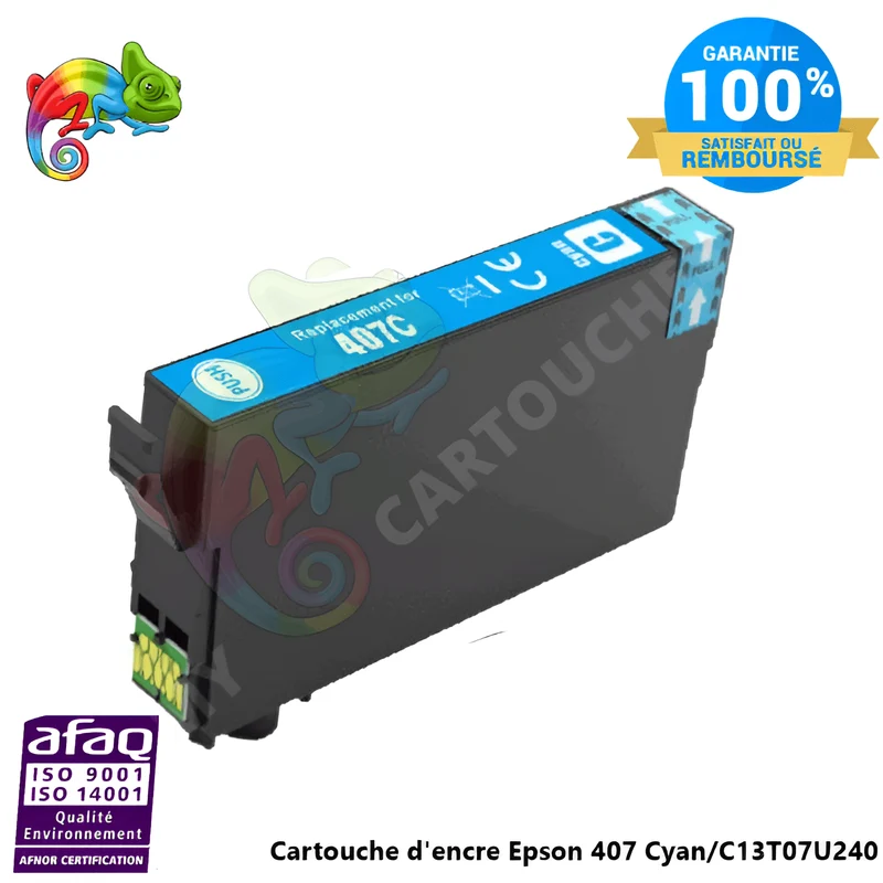 Cartouche Epson 407 Cyan: WorkForce Pro WF-4745 DTWF
