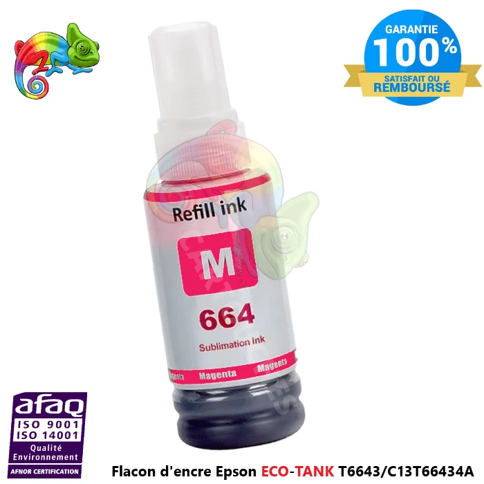 Flacon Encre Epson EcoTank T6643 Magenta Pas Cher