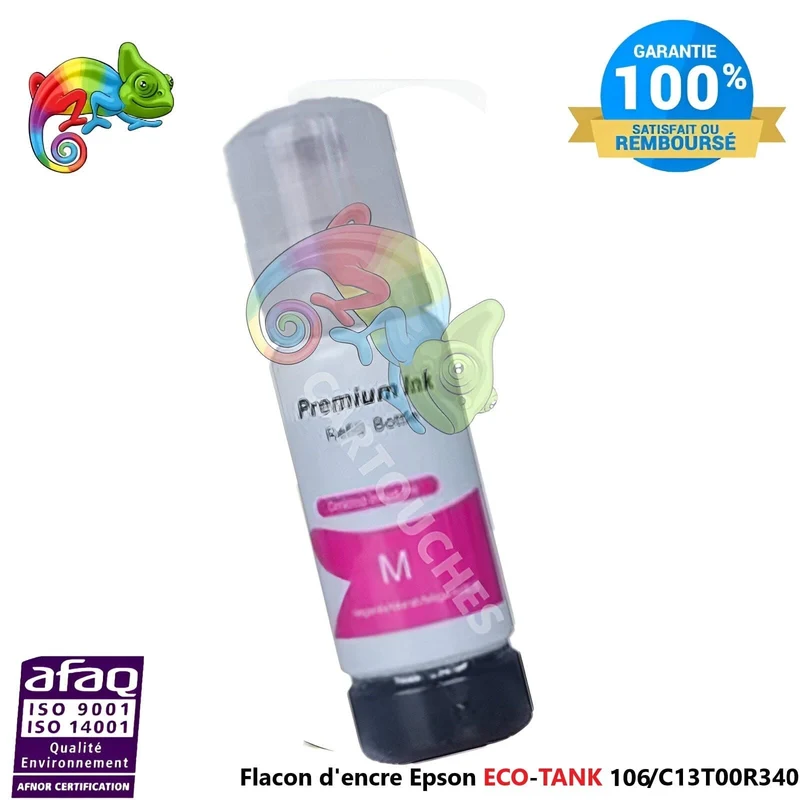 Flacon d'encre Epson ECO-TANK 106 Magenta (C13T00R340) Compatible
