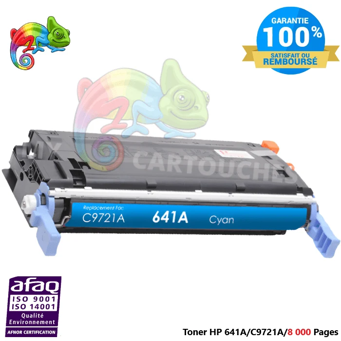 Toner Laser Pour HP 641A Cyan Toner laser HP (C9721A) Compatible