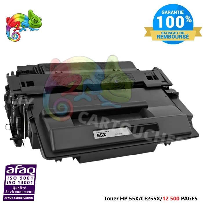 Toner HP 55X CE255X Noir XL — LaserJet Enterprise P3015, MFP M525