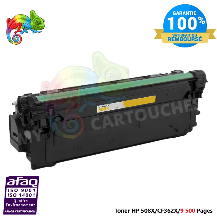 Toner Laser Pour HP 508X Yellow Toner laser HP (CF362X) Compatible