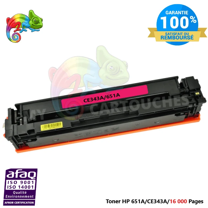 Toner Laser Pour HP 651A Magenta Toner laser HP (CE343A) Compatible