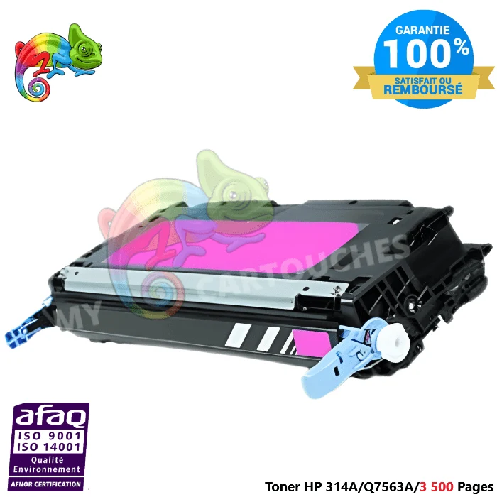 Toner Laser Pour HP 314A Magenta (Q7563A) Compatible