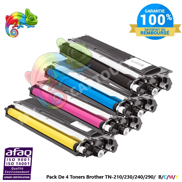 Brother TN-230 - Pack De 4 Toners Brother TN 210/230/240/290 compatible