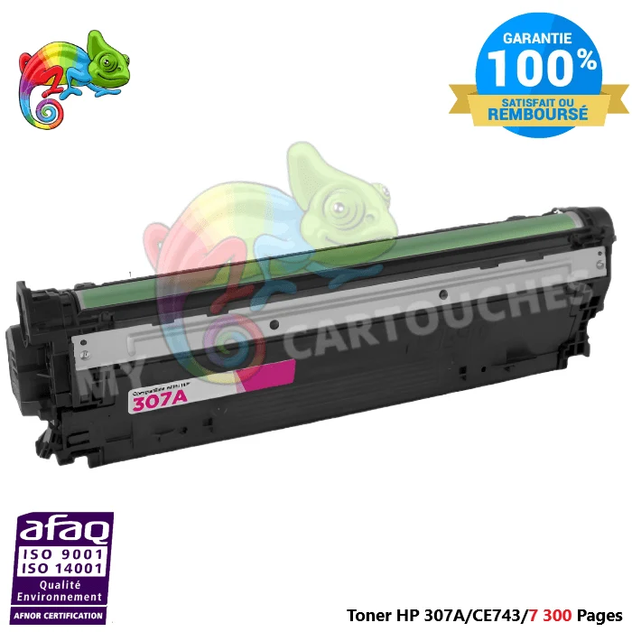 Toner Laser Pour HP 307A Magenta (CE743A) Compatible