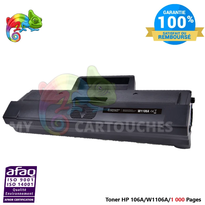 Toner Laser Pour HP 106A Noir (W1106A) Compatible