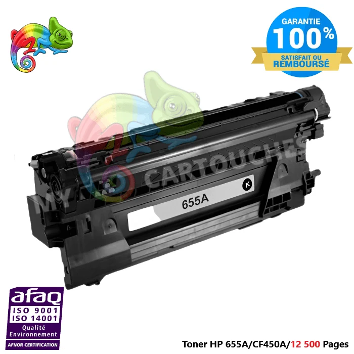 Toner Laser Pour HP 655A Noir (CF450A) Compatible