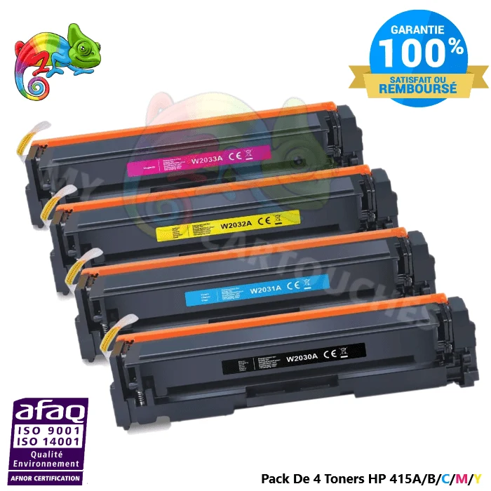 Pack 4 Toners HP 415A: CLJ Pro M454dn, MFP M479dw