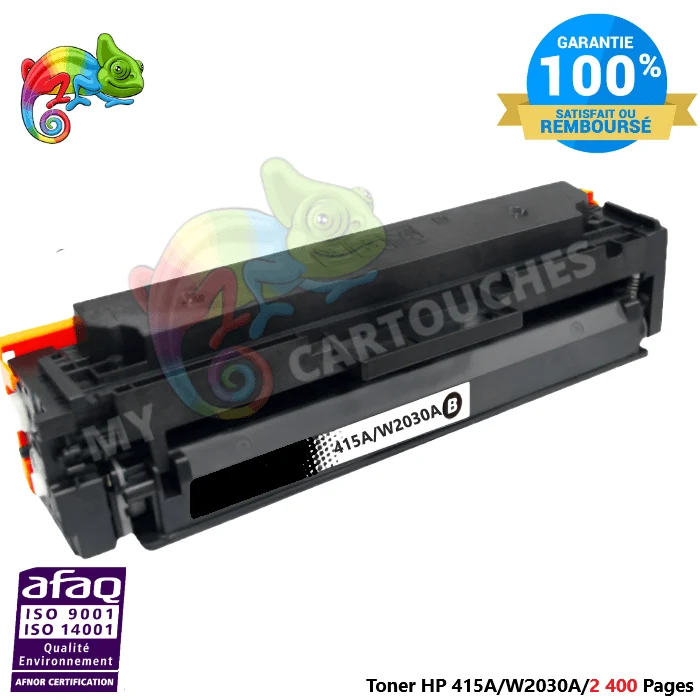Toner HP 415A W2030A Noir: CLJ Pro M454dn, MFP M479dw