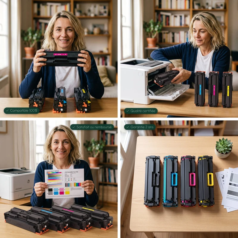 Pack 4 Toners HP 415X XL: CLJ Pro M454dn, MFP M479dw
