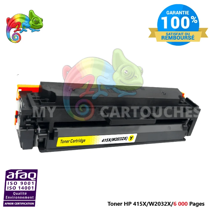 Toner HP 415X W2032X Jaune XL: CLJ Pro M454dn, MFP M479dw