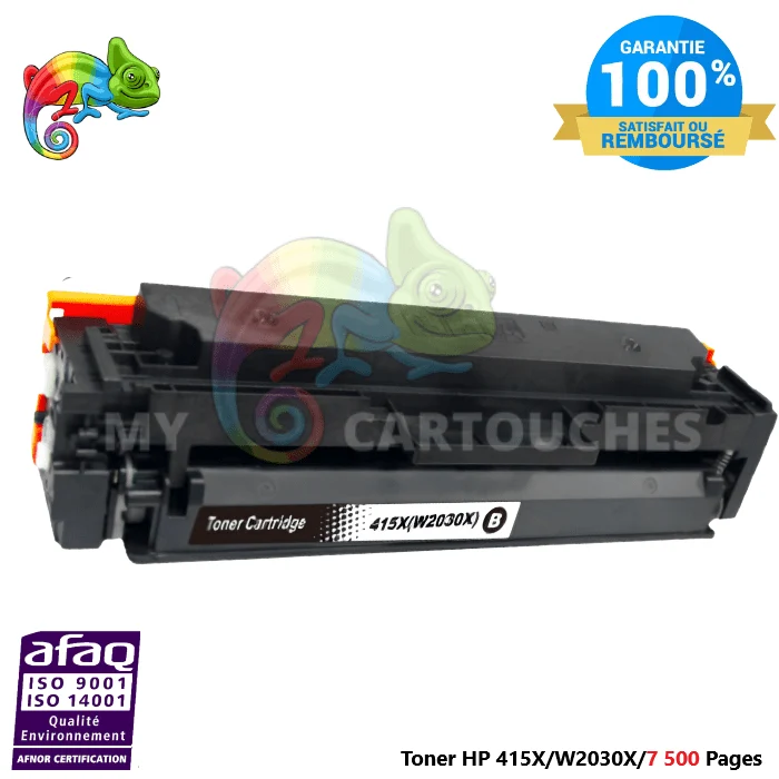 Toner HP 415X W2030X Noir XL: CLJ Pro M454dn, MFP M479dw