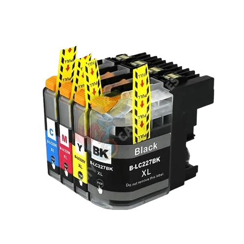 Brother 225 XL - Pack 4 Cartouche d'encre Brother LC225 LC227 Compatible