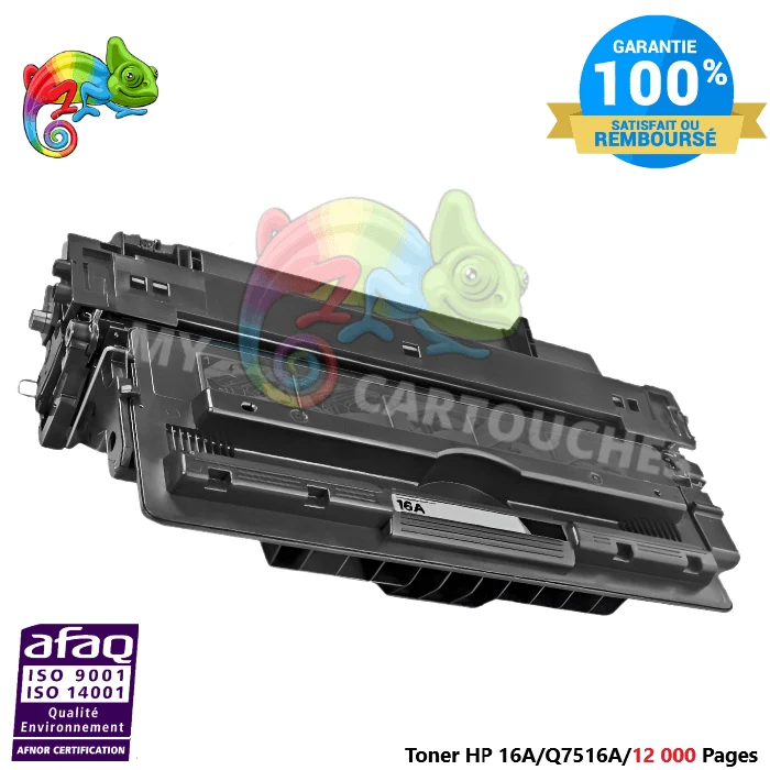 Toner Laser Pour HP 16A Noir - HP (Q7516A) Compatible