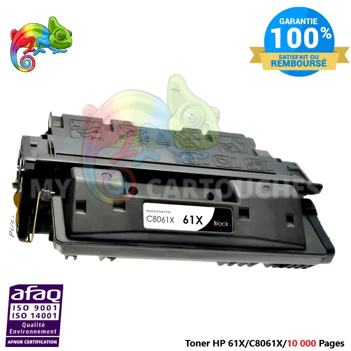 Toner Laser Pour HP 61X Noir (C8061X) Compatible