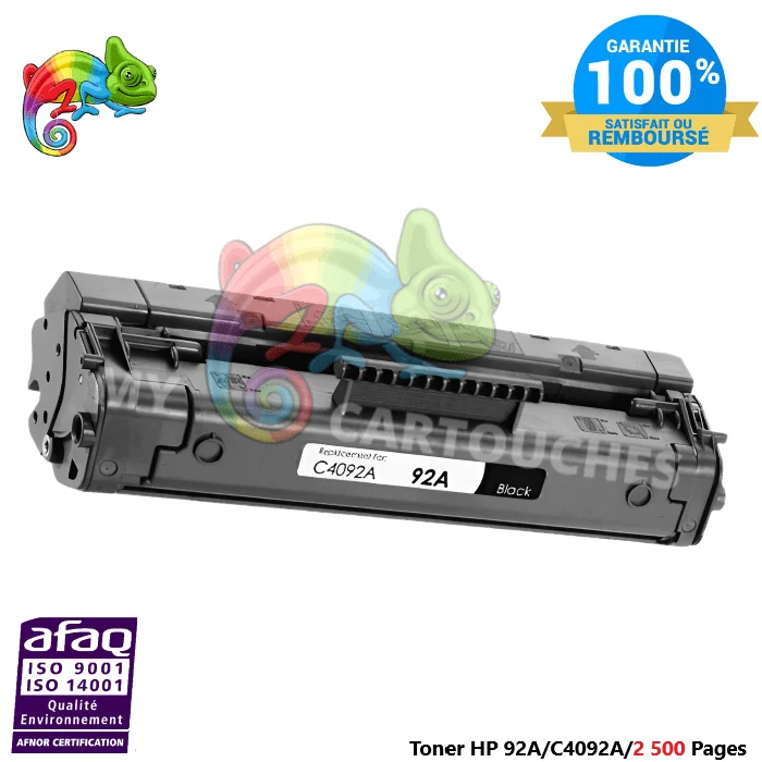 Toner Laser Pour HP 92A Noir Toner laser HP (C4092A) Compatible