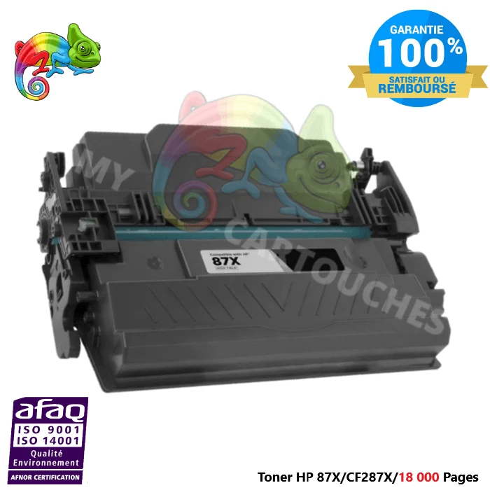 Toner Laser Pour HP 87X Noir Toner laser HP (CF287X) Compatible