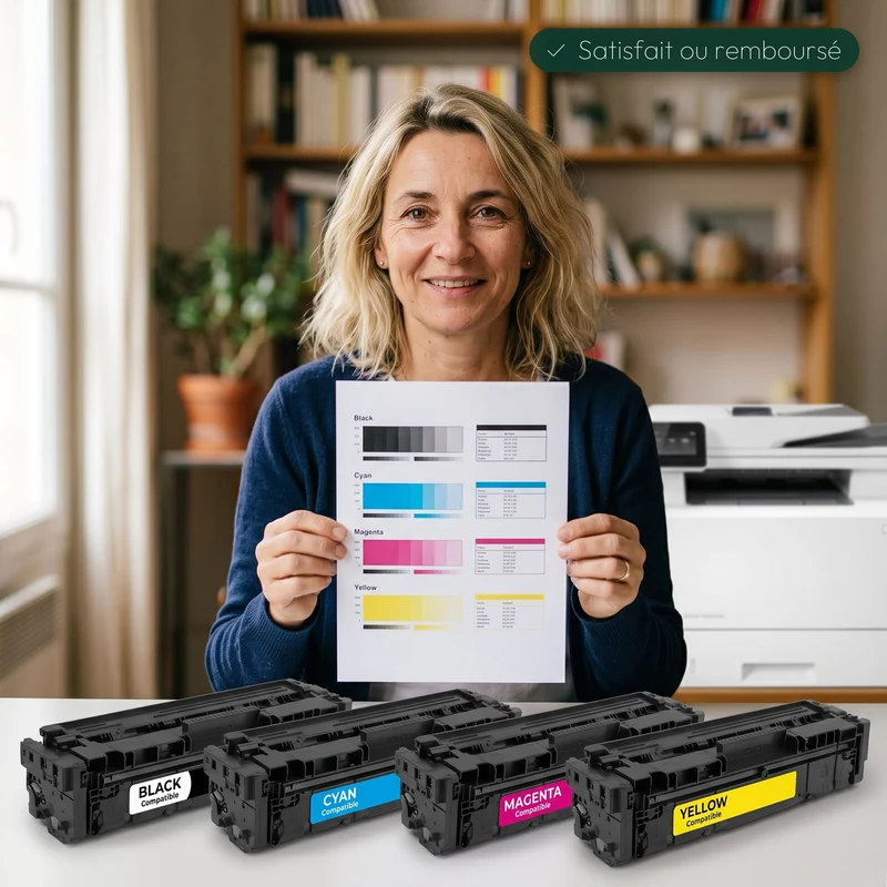 Pack 4 Toners HP 201X Noir Cyan Magenta Jaune — Color LaserJet Pro M252dw, MFP M277dw