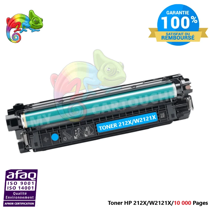Toner HP 212X W2121X Cyan XL: CLJ Enterprise M554dn, M555dn