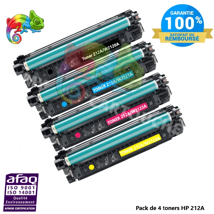 Pack 4 Toners HP 212A: Color LaserJet Enterprise M554dn, MFP M578