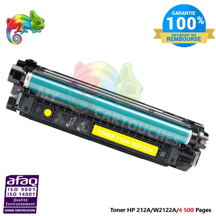 Toner HP 212A W2122A Jaune: CLJ Ent M554dn, MFP M578