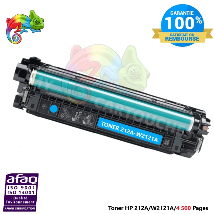 Toner HP 212A W2121A Cyan: CLJ Ent M554dn, MFP M578